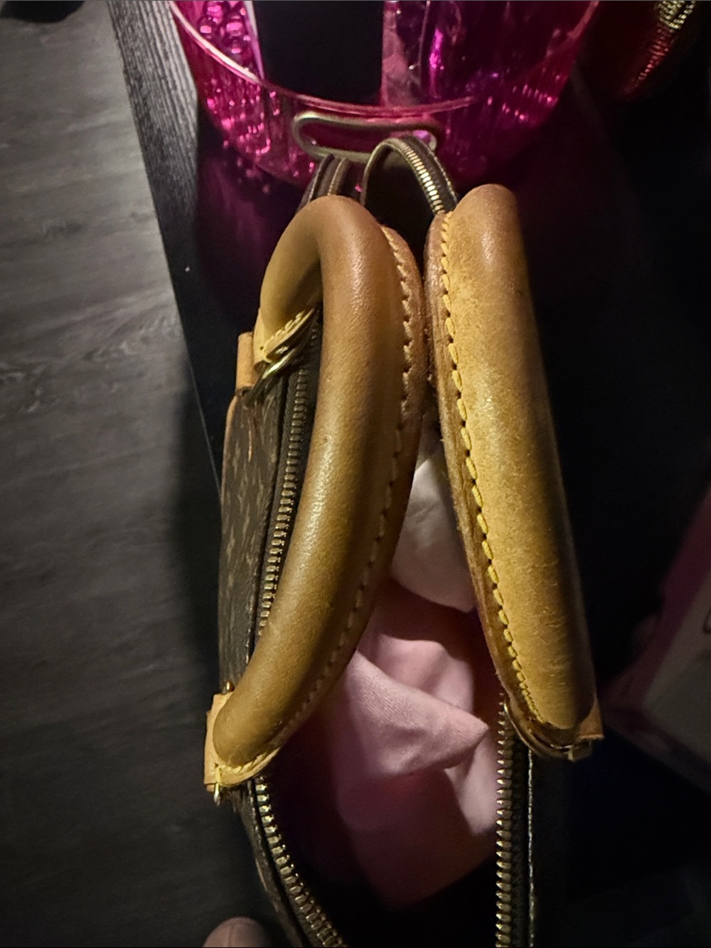 Louis Vuitton Brown Monogram Alma pm Satchel with Tan Trim(lock key&dust bag) - Picture 13 of 17